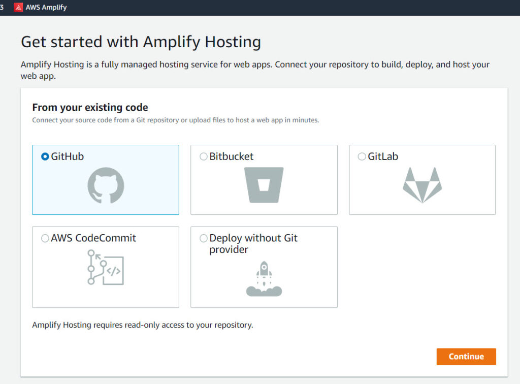 Get started with Amplify Hosting