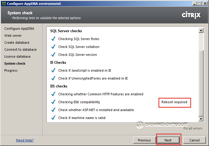 AppDNA 7 System Check Fix