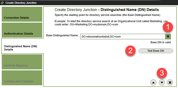 Unidesk Create Directory Junnction Distiguished Name details