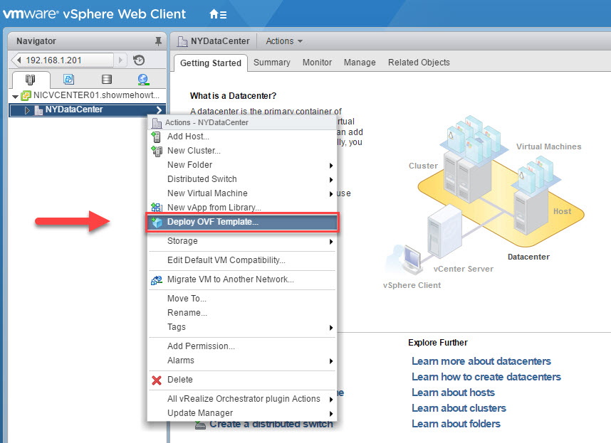 Unidesk VMware vCenter deploy OVF Template