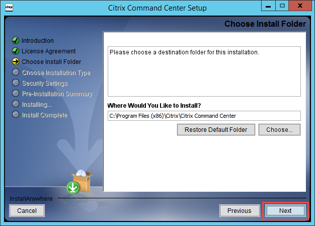 Citrix Command Center Installation Steps