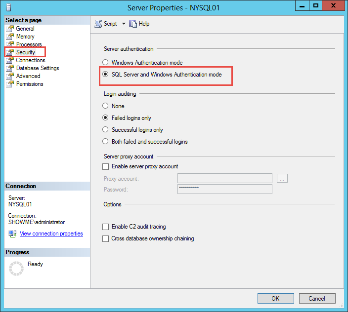 SQL Security Model