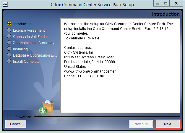 Citrix Command Center Upgrade