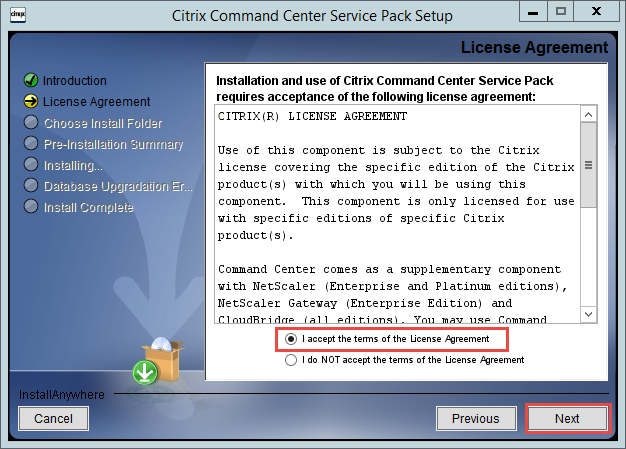 Citrix Command Center Upgrade