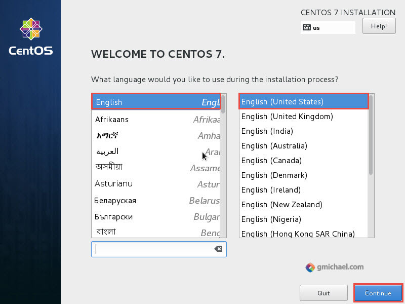 CentOS 7.2 Installation