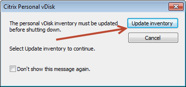 Button to update inventory