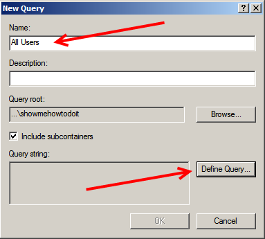 Active Directory New Query All Users
