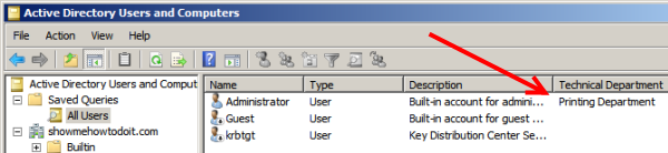 Active Directory viewing column value
