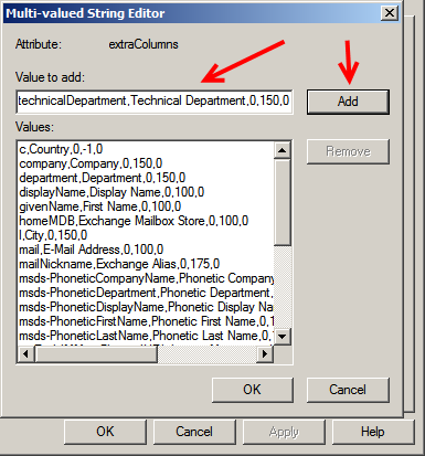 ADSI Edit extraColumns