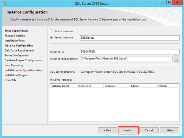 SQL Server 2012 Express Installation