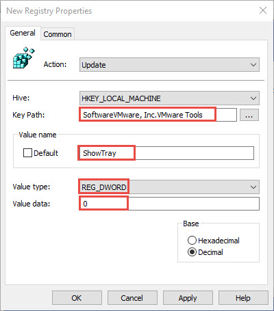 GPO to hide VMware Tools tray icon
