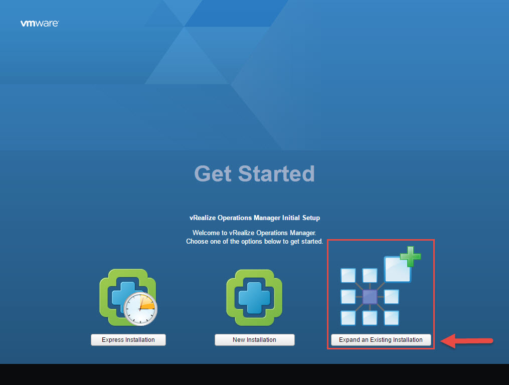 vRealize Operations Manager expand an existing installation
