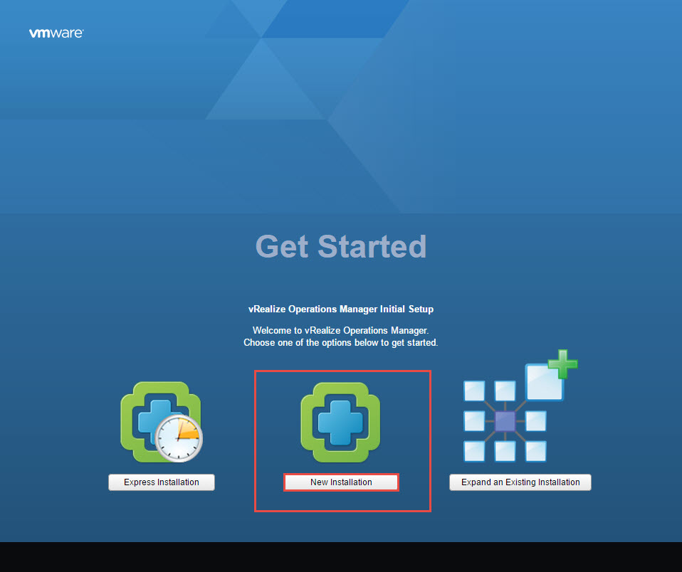 vRealize Operations Manager New Installation