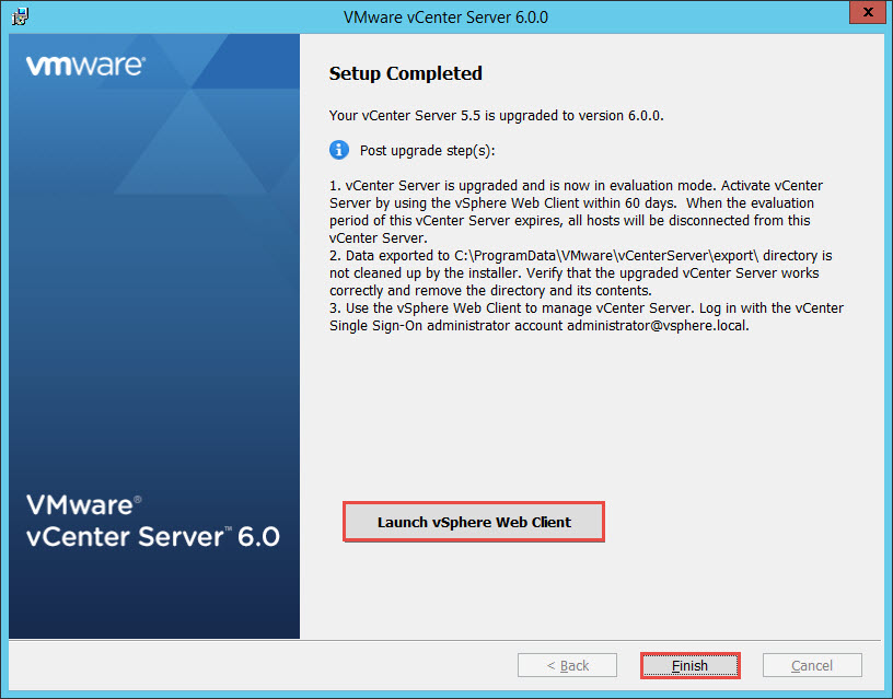 VMware vCenter 6 Upgrade