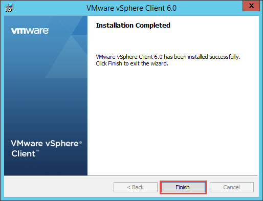 VMware vSphere Installer finish installation